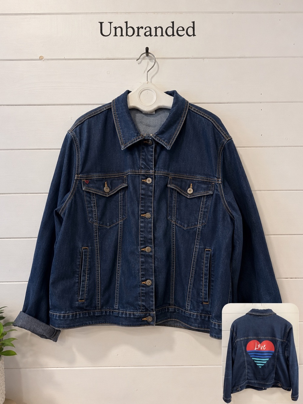 DENIM JACKET DARK BLUE 3X